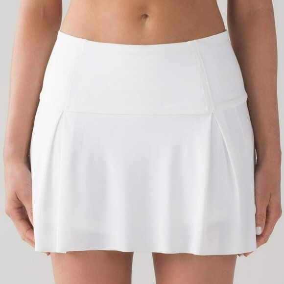Lululemon Lost In Pace Skort Skirt White Flowy Lightweight Size 10 Regular - Picture 2 of 15